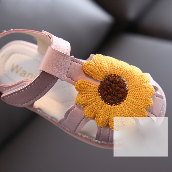 Ležerne dječje kožne sandale za djevojčice u bijeloj i rozoj boji