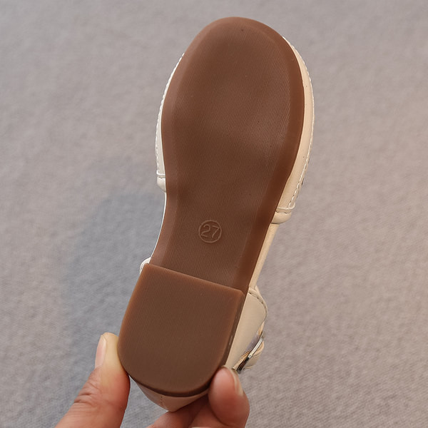 Sandale casual pentru copii cu catarama si panglica