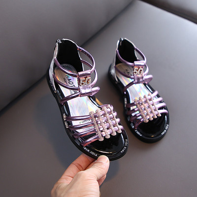 Casual παιδικά σανδάλια με επίπεδη σόλα σε διάφορα χρώματα για κορίτσια