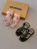 Sandale pentru copii cu cataramă și decor inimă