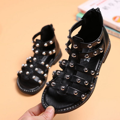 Sandale de fete moderne din piele ecologica - stil roman