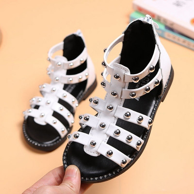 Sandale de fete moderne din piele ecologica - stil roman