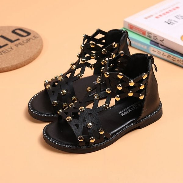 Sandale de fete moderne din piele ecologica - stil roman