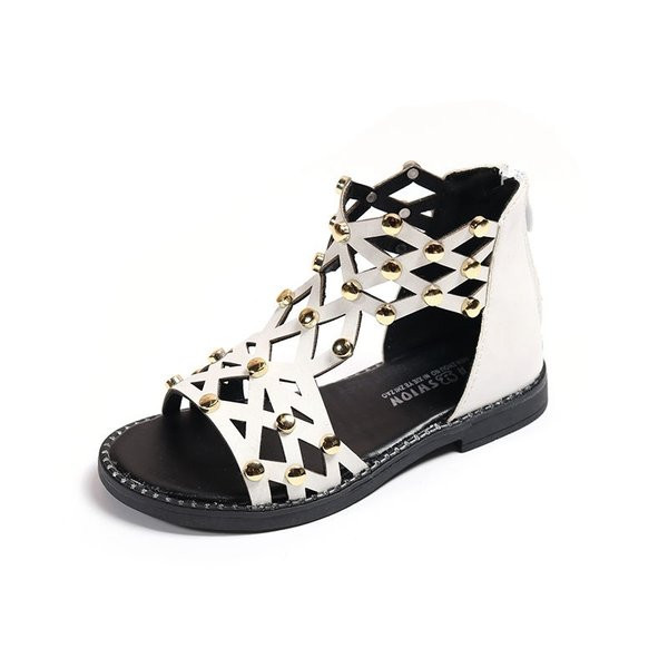 Sandale de fete moderne din piele ecologica - stil roman