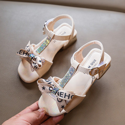 Sandale moderne pentru copii cu panglică și talpă plată - trei culori