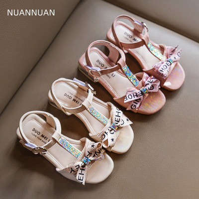 Sandale moderne pentru copii cu panglică și talpă plată - trei culori