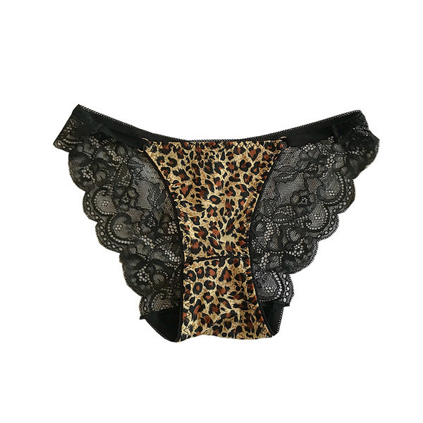 Tanga de dama eleganta din dantela cu imprimeu animal