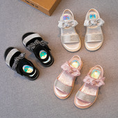 Sandale copii cu pietre si panglica pentru fete