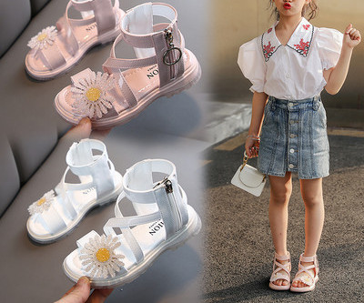 Novi model dječjih sandala od eko kože sa tratinčicom za djevojčice