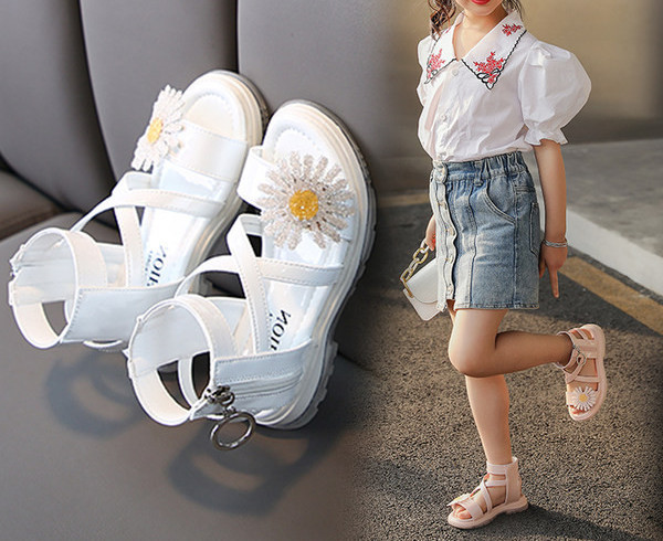 Novi model dječjih sandala od eko kože sa tratinčicom za djevojčice