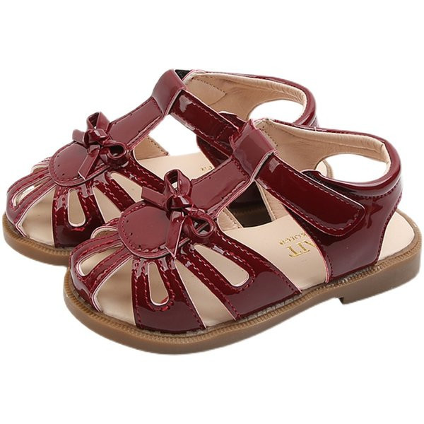 Sandale pentru copii din piele ecologica cu panglica si autocolante