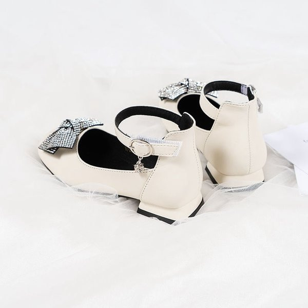 Sandale fete de ocazie cu panglica si pietre