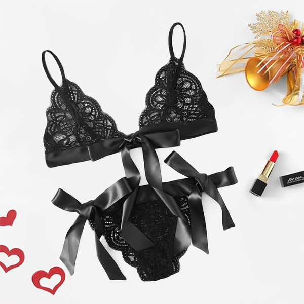 Set intim elegant pentru femei, cu dantela din doua piese