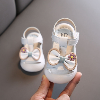 Sandale pentru copii din piele ecologica cu panglica si velcro