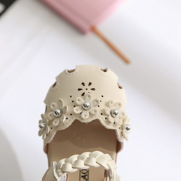 Sandale pentru copii din piele ecologica cu panglica si velcro