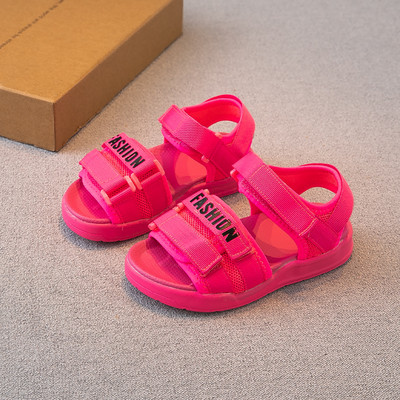 Sandale de vară pentru copii în culori neon și autocolante