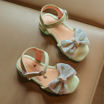 Model nou de sandale pentru copii pentru fete cu panglica