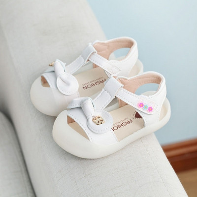 Sandale pentru copii din piele ecologică cu ursuleț de pluș