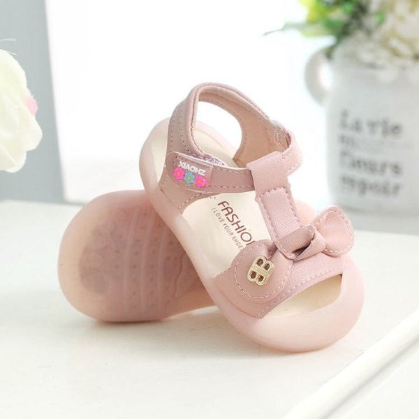 Sandale pentru copii din piele ecologică cu ursuleț de pluș