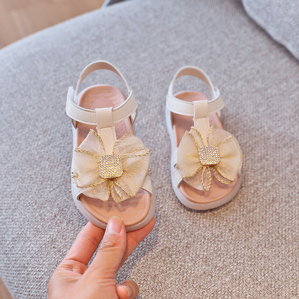 Sandale de dama moderne cu pietre si panglica