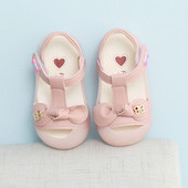 Παιδικά σανδάλια από οικολογικό δέρμα με κορδέλα για κορίτσια