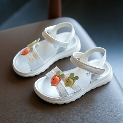 Sandale pentru copii cu autocolante și element 3D potrivite pentru fete