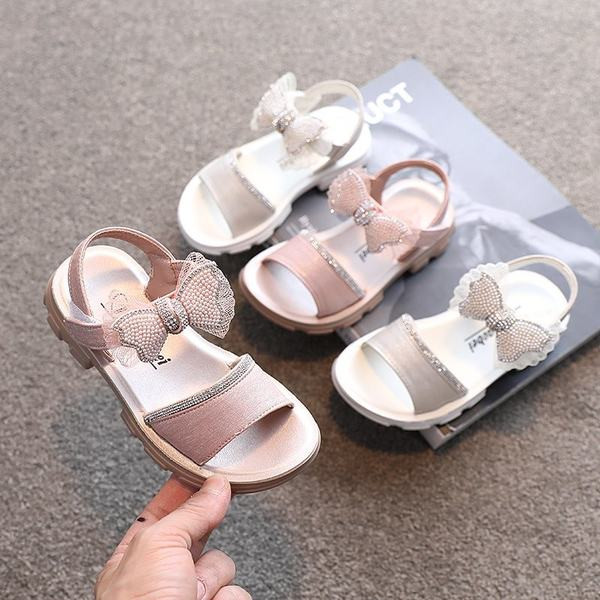 Παιδικά σανδάλια με κορδέλα και επίπεδη σόλα