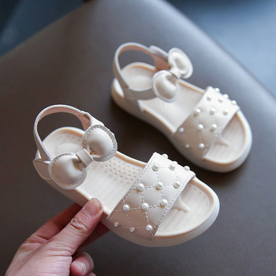 Sandale pentru copii cu perle in doua culori