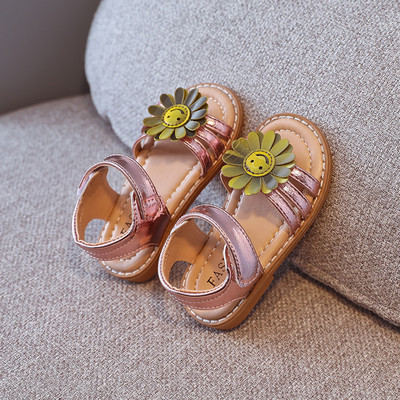 Sandale pentru copii cu floare 3D și talpă plată