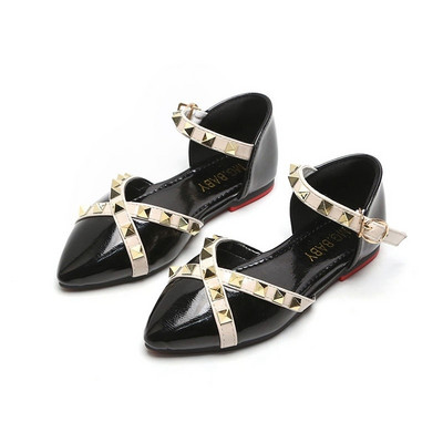 Sandale copii model ascutit cu carouri metalice