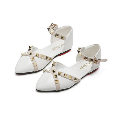 Sandale copii model ascutit cu carouri metalice