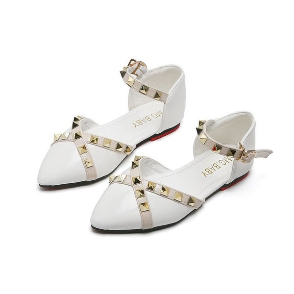 Sandale copii model ascutit cu carouri metalice