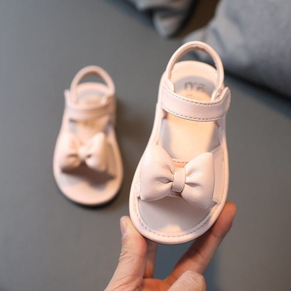 Sandale pentru copii din piele ecologica cu panglica si sticker