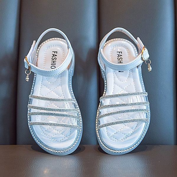 Dječje sandale s ravnim potplatom i kamenčićima