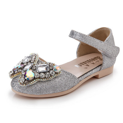 Moderne dječje sandale sa perlama za djevojčice od eko kože
