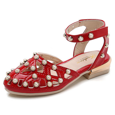 Moderne dječje sandale sa perlama za djevojčice od eko kože