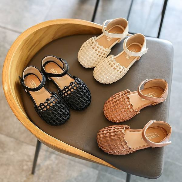 Sandale moderne pentru copii din piele artificială pentru fete