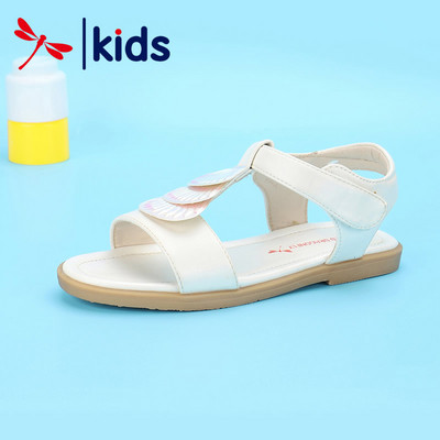 Sandale pentru copii din piele lacuita cu panglica si catarama