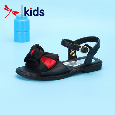 Sandale pentru copii din piele lacuita cu panglica si catarama