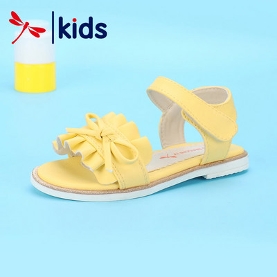 Sandale pentru copii din piele lacuita cu panglica si catarama