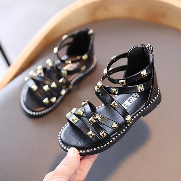 Sandale moderne pentru copii cu fermoar și talpă moale