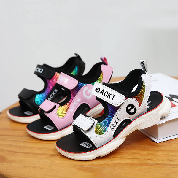 Καθημερινά σανδάλια με λουράκια βελκρό για κορίτσια σε δύο χρώματα