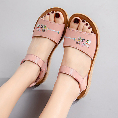 Sandale casual pentru copii din imitatie de piele pentru fete