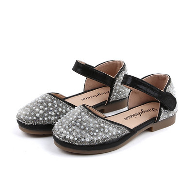 Sandale pentru copii cu autocolante si decor cu perle