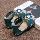 Sandale moderne pentru copii cu floare si fermoar