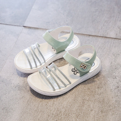 Model nou de sandale pentru copii cu bretele si autocolante pentru fete