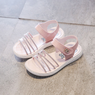 Model nou de sandale pentru copii cu bretele si autocolante pentru fete