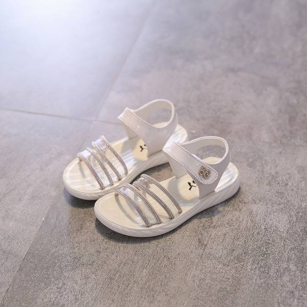 Model nou de sandale pentru copii cu bretele si autocolante pentru fete