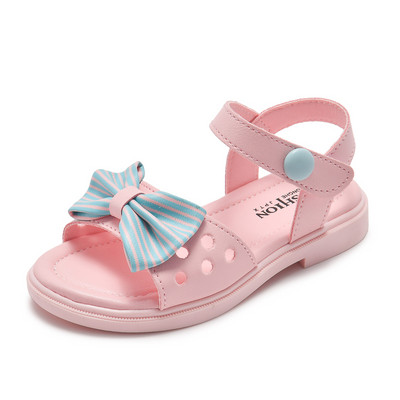 Sandale pentru copii cu inchidere velcro si panglica