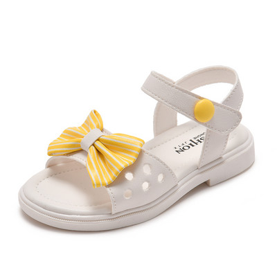 Sandale pentru copii cu inchidere velcro si panglica